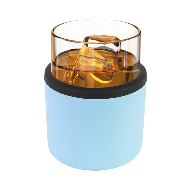11oz unikalus medinis nerūdijančio plieno izoliuotas viskio būgnelis