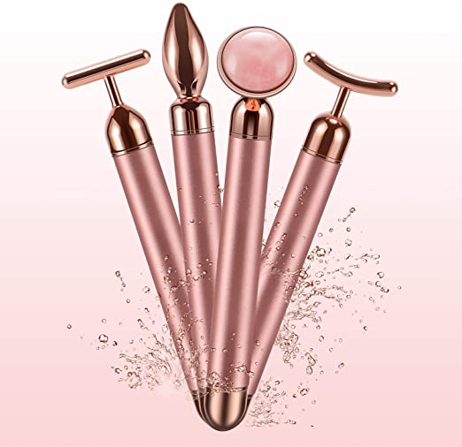 24K auksinis elektrinis „Jade Roller“ veido masažuoklis „Energy Beauty Bar“