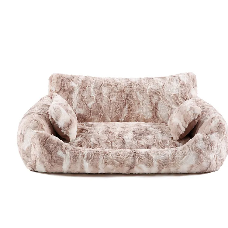 Dvipusė naminių gyvūnėlių lova su pagalve neslidžios katės miego sofa
