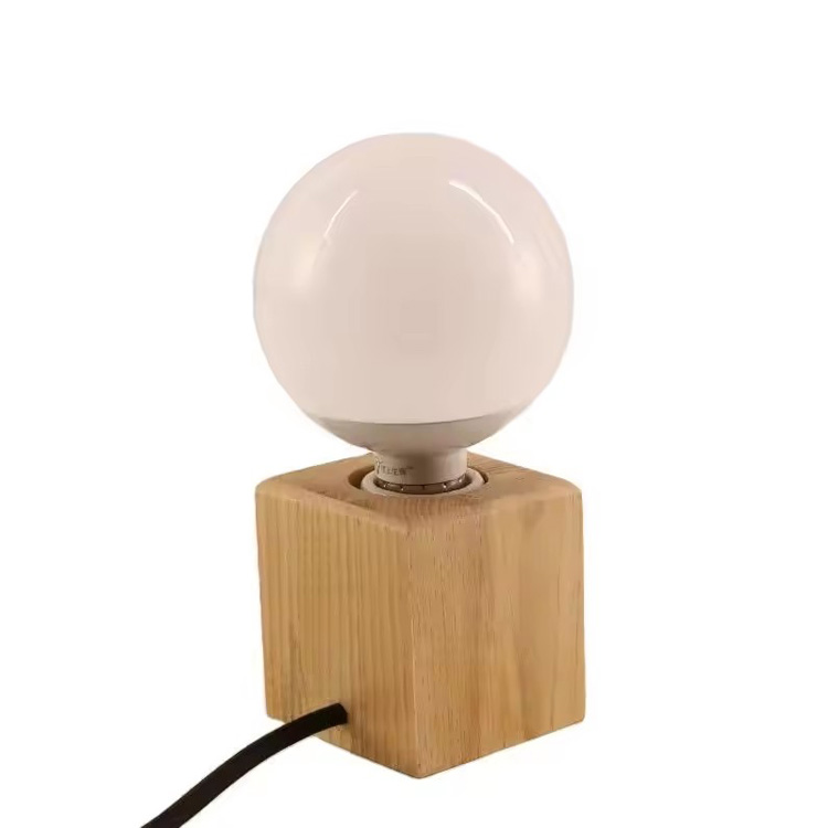 Led vintage Edison medinė stalinė lemputė skaitymui