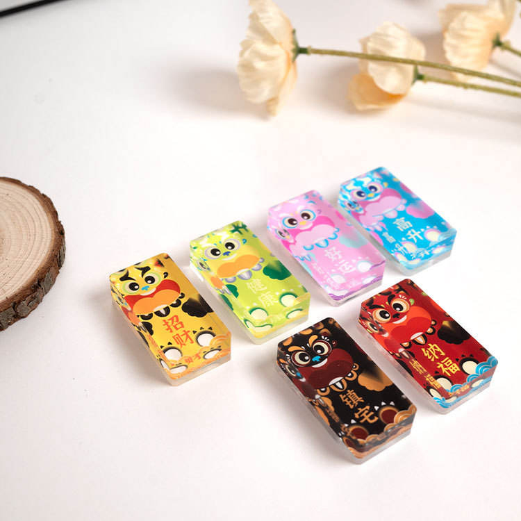 Minkšto magneto akrilo plytų šaldytuvo magneto lipdukas