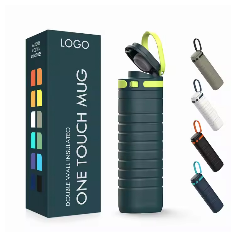 Touch Lid 500ml Nerūdijančio plieno Vakuuminis izoliuotas kelioninis puodelis