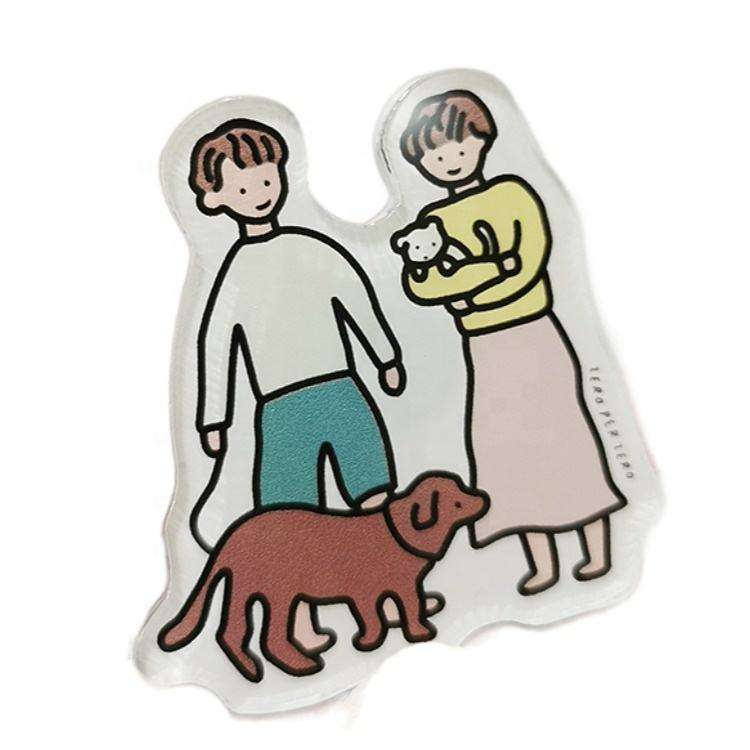 Skaidrūs kūrybiniai akriliniai šaldytuvo magnetiniai lipdukai