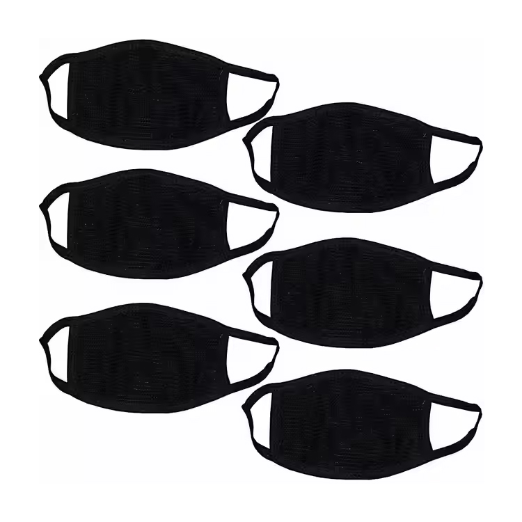 Unisex juodų dulkių medvilnės burnos medvilnės veido burnos dangtis